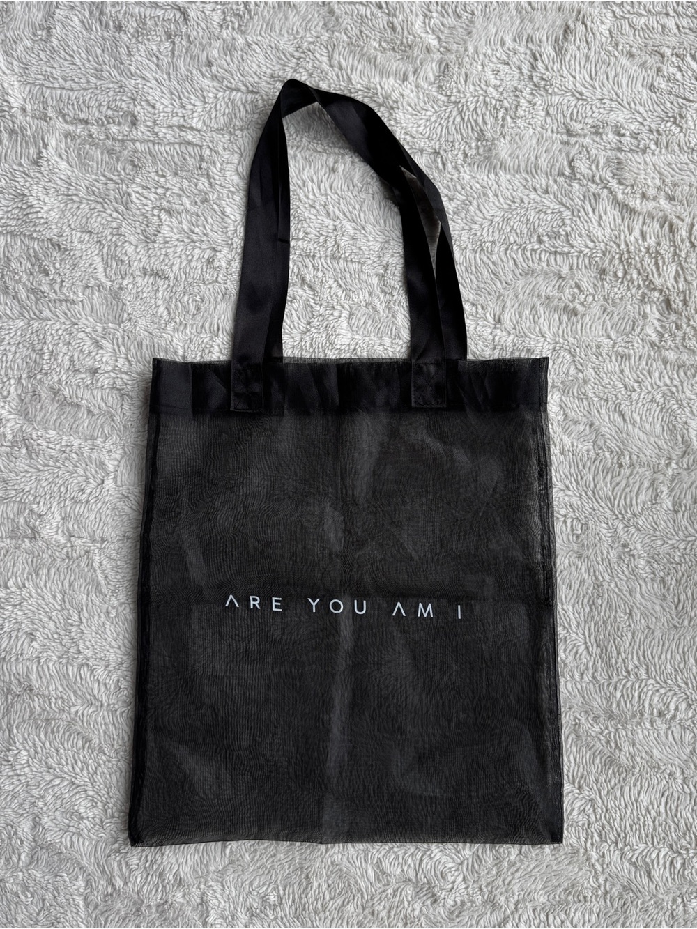Are You Am I mesh tote bag